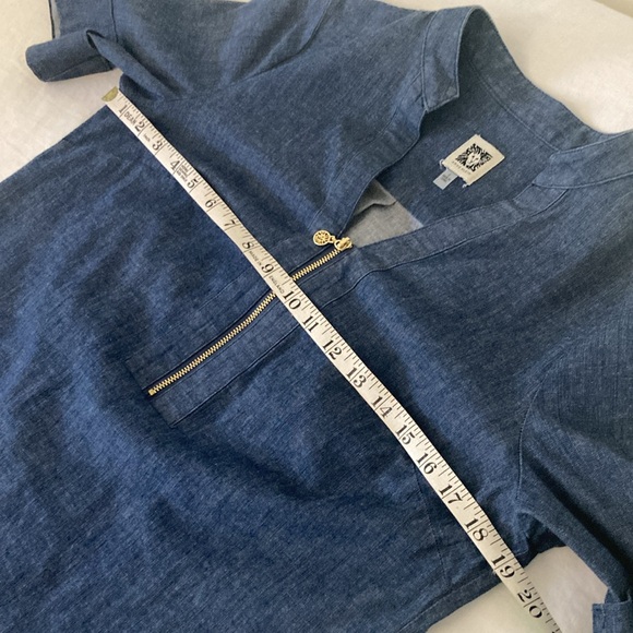 Anne Klein Steffi short sleeves denim dress 4 - Picture 10 of 15